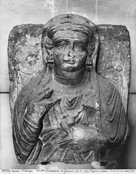 Funerary relief of a female figure, from Palmyra, Syria